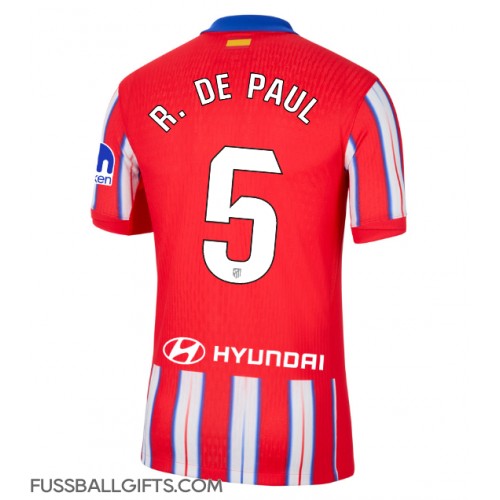 Atletico Madrid Rodrigo De Paul #5 Fußballbekleidung Heimtrikot 2024-25 Kurzarm